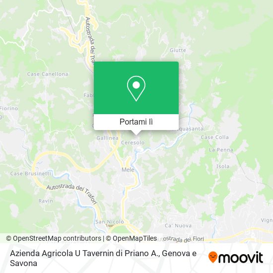 Mappa Azienda Agricola U Tavernin di Priano A.