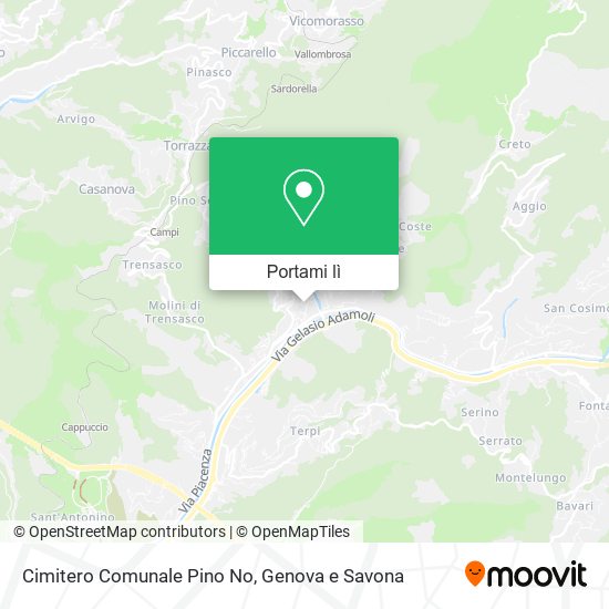 Mappa Cimitero Comunale Pino No