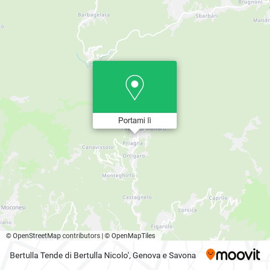 Mappa Bertulla Tende di Bertulla Nicolo'