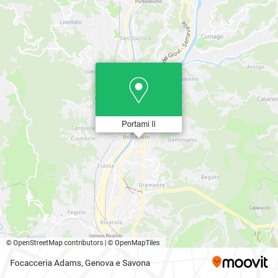Mappa Focacceria Adams