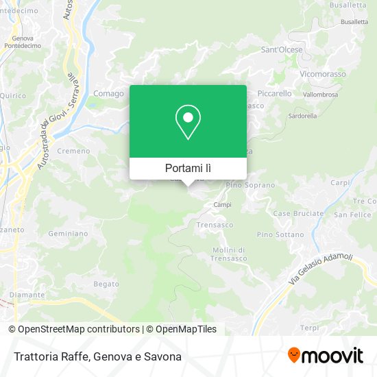Mappa Trattoria Raffe