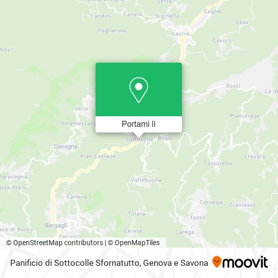 Mappa Panificio di Sottocolle Sfornatutto