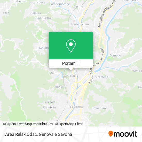 Mappa Area Relax Odac
