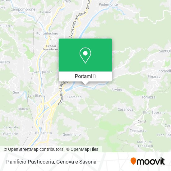 Mappa Panificio Pasticceria