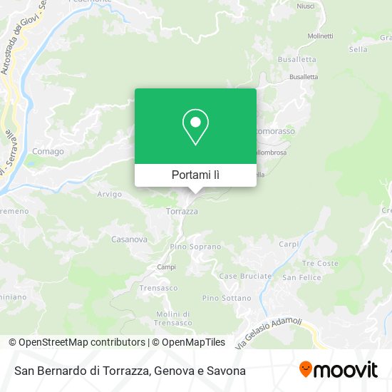Mappa San Bernardo di Torrazza
