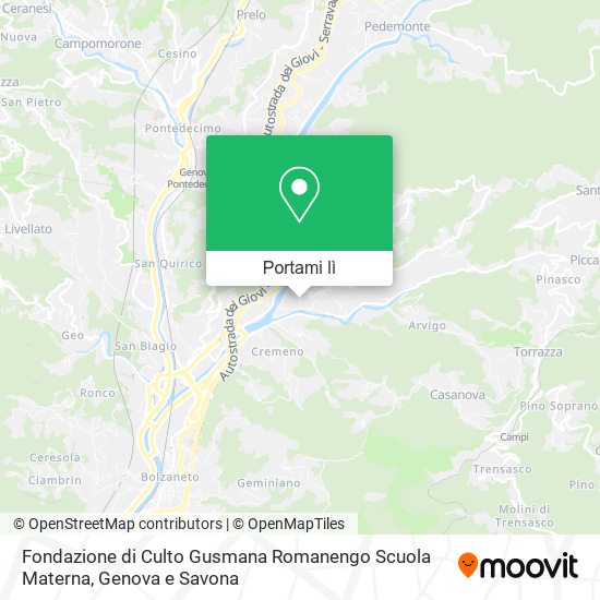 Mappa Fondazione di Culto Gusmana Romanengo Scuola Materna