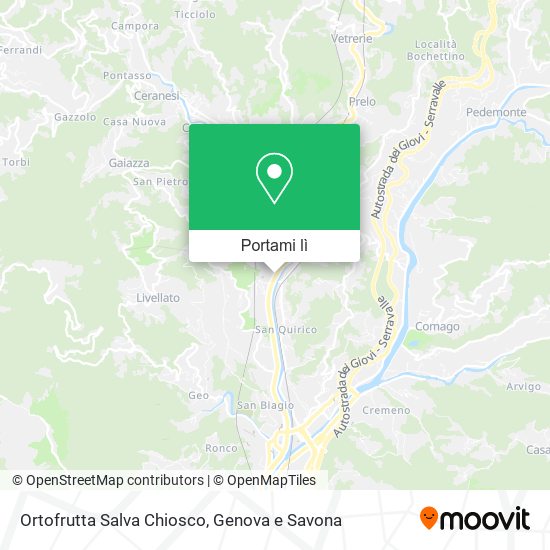 Mappa Ortofrutta Salva Chiosco