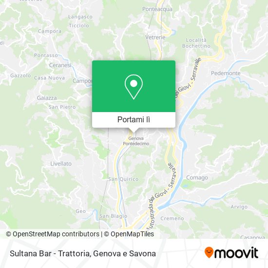 Mappa Sultana Bar - Trattoria