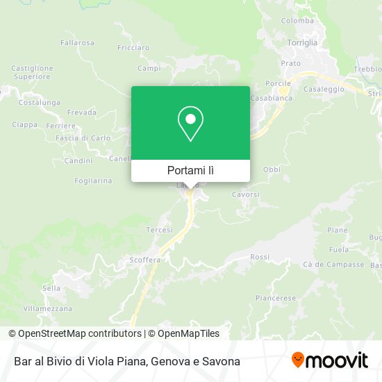 Mappa Bar al Bivio di Viola Piana