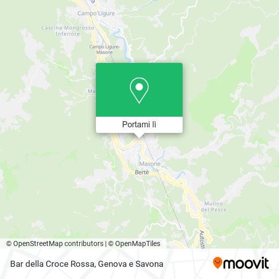 Mappa Bar della Croce Rossa