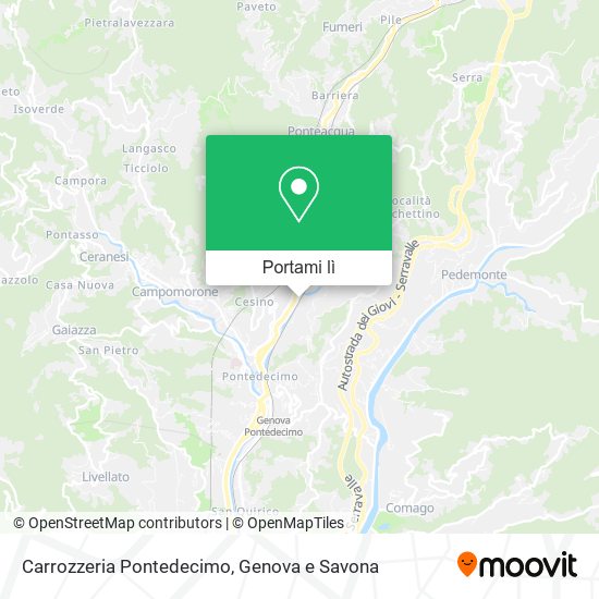 Mappa Carrozzeria Pontedecimo