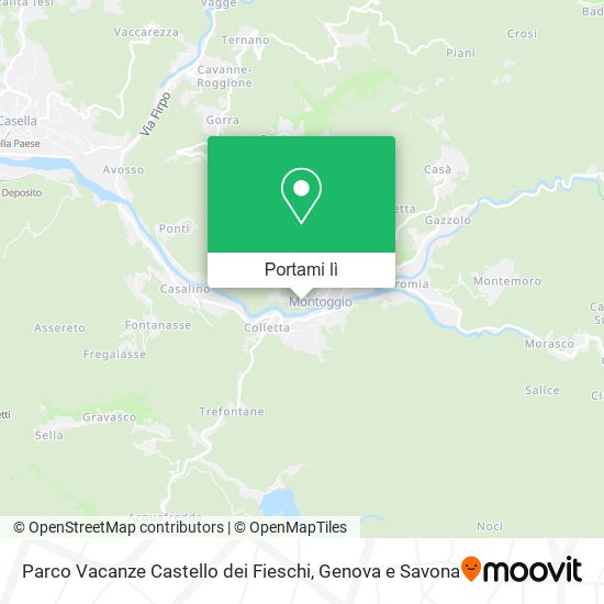 Mappa Parco Vacanze Castello dei Fieschi