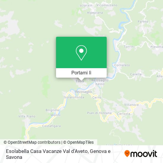 Mappa Esolabella Casa Vacanze Val d'Aveto