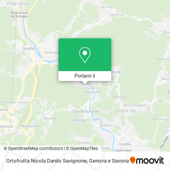 Mappa Ortofrutta Nicola Danilo Savignone