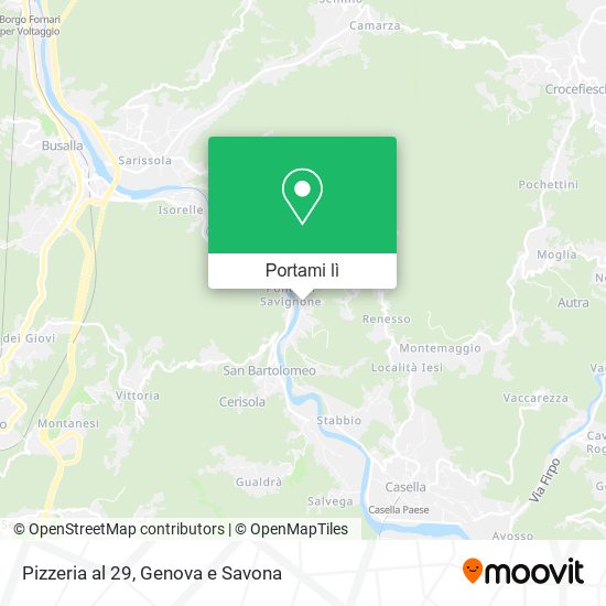 Mappa Pizzeria al 29