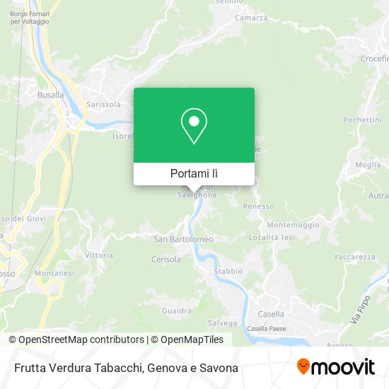 Mappa Frutta Verdura Tabacchi
