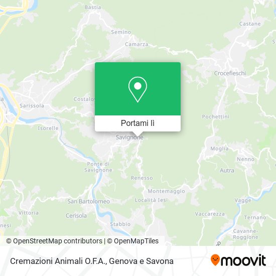 Mappa Cremazioni Animali O.F.A.