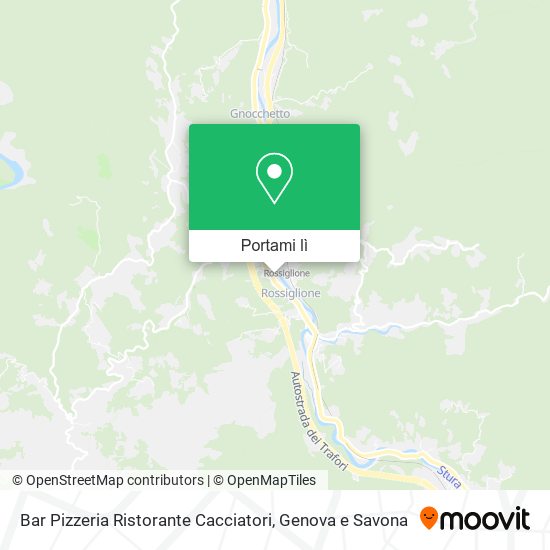 Mappa Bar Pizzeria Ristorante Cacciatori