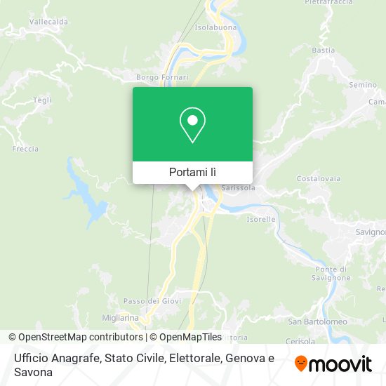 Mappa Ufficio Anagrafe, Stato Civile, Elettorale