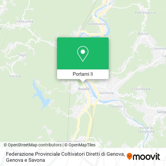 Mappa Federazione Provinciale Coltivatori Diretti di Genova