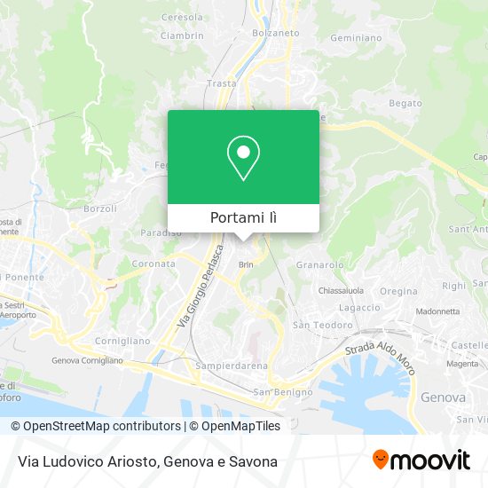Mappa Via Ludovico Ariosto