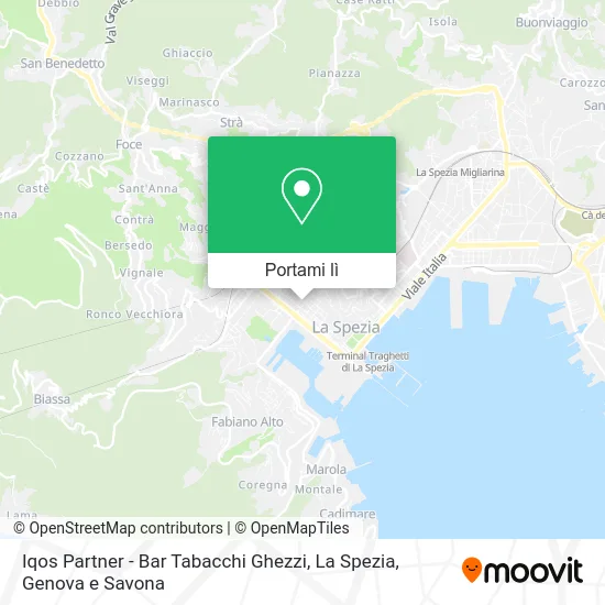 Mappa Iqos Partner - Bar Tabacchi Ghezzi, La Spezia