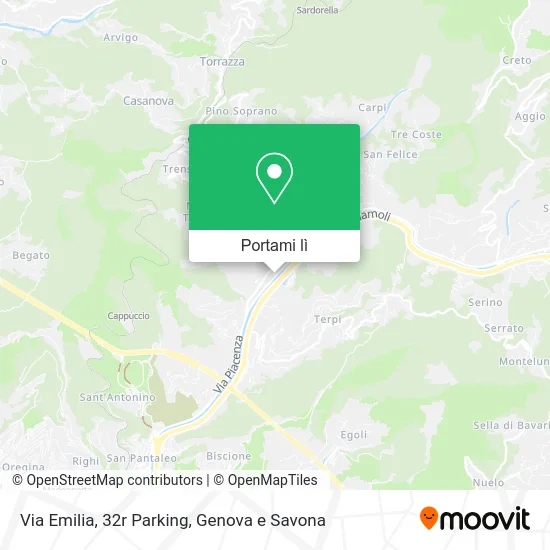 Mappa Via Emilia, 32r Parking