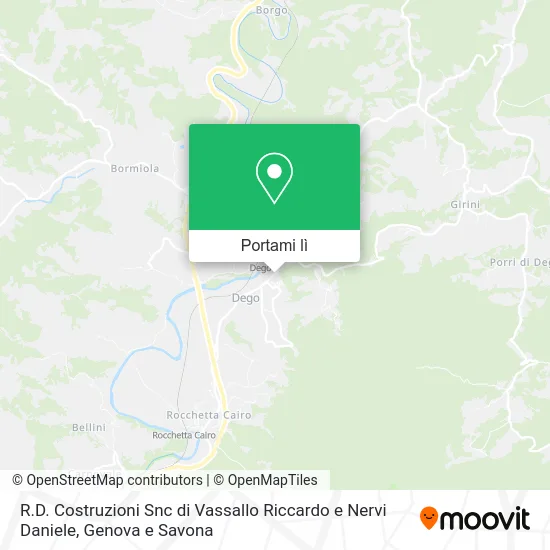 Mappa R.D. Costruzioni Snc di Vassallo Riccardo e Nervi Daniele