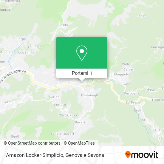 Mappa Amazon Locker-Simplicio