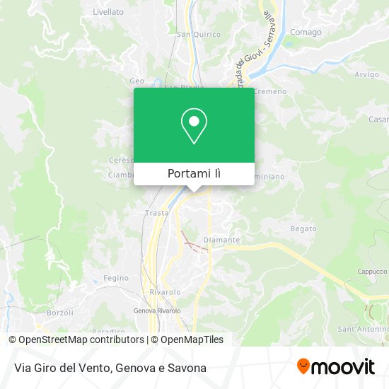 Mappa Via Giro del Vento