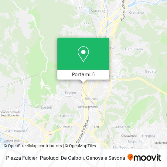 Mappa Piazza Fulcieri Paolucci De Calboli