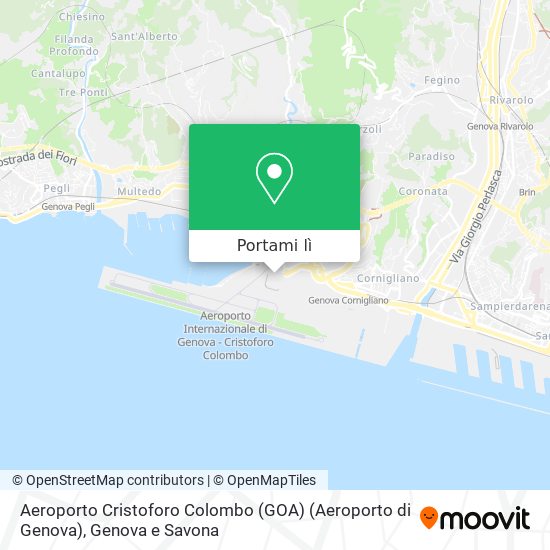 Mappa Aeroporto Cristoforo Colombo (GOA) (Aeroporto di Genova)