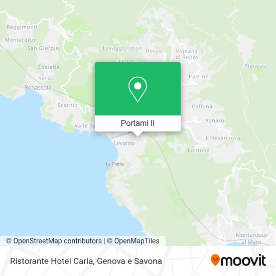 Mappa Ristorante Hotel Carla