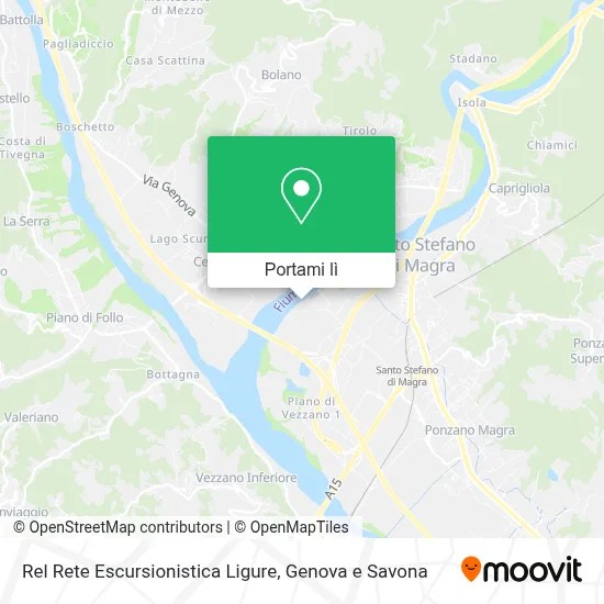 Mappa Rel Rete Escursionistica Ligure