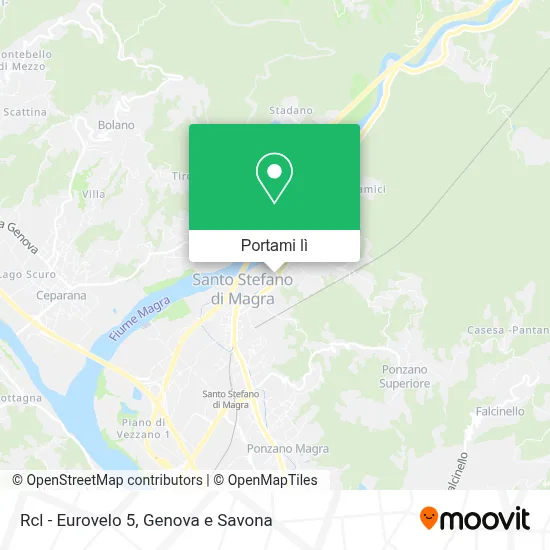 Mappa Rcl - Eurovelo 5