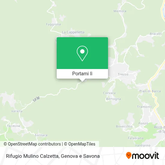 Mappa Rifugio Mulino Calzetta