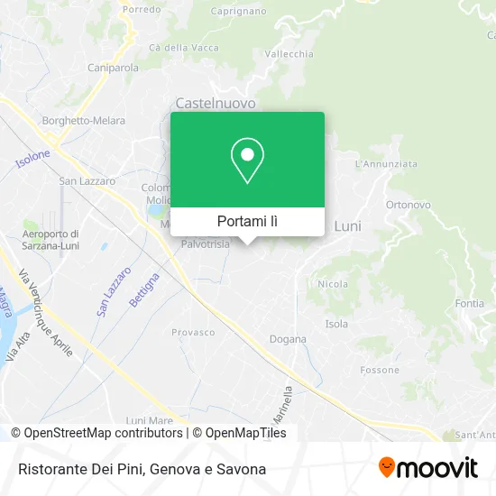 Mappa Ristorante Dei Pini
