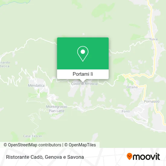 Mappa Ristorante Cadò