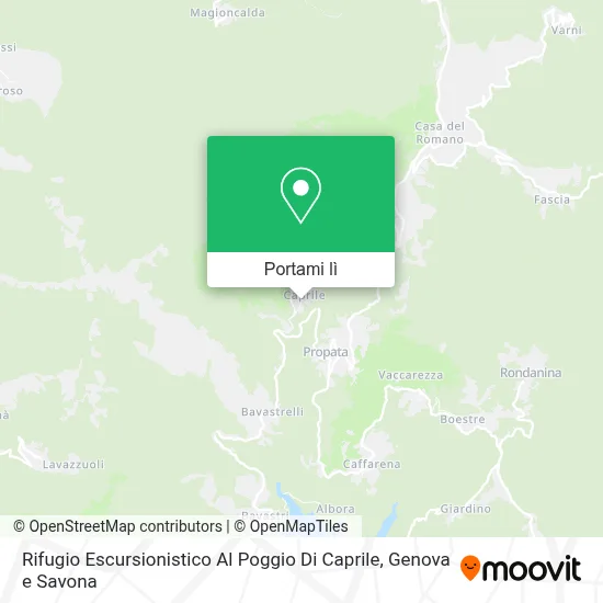 Mappa Rifugio Escursionistico Al Poggio Di Caprile