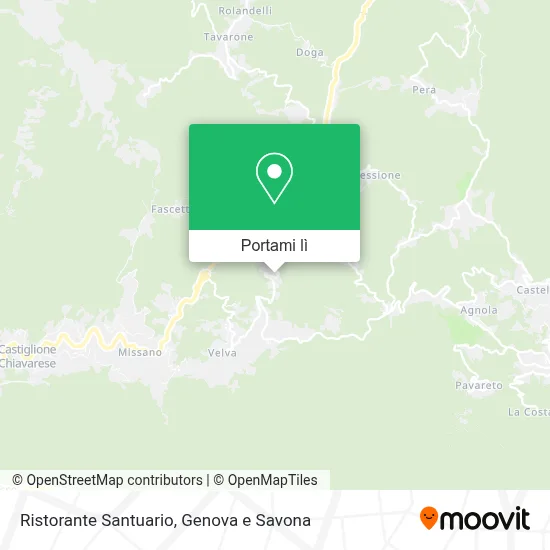 Mappa Ristorante Santuario