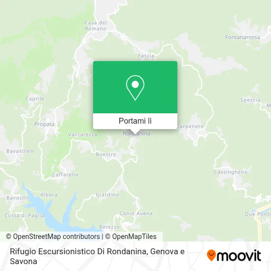 Mappa Rifugio Escursionistico Di Rondanina