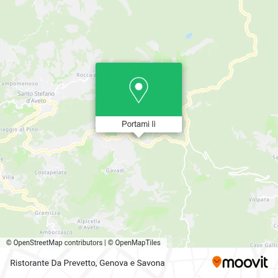 Mappa Ristorante Da Prevetto