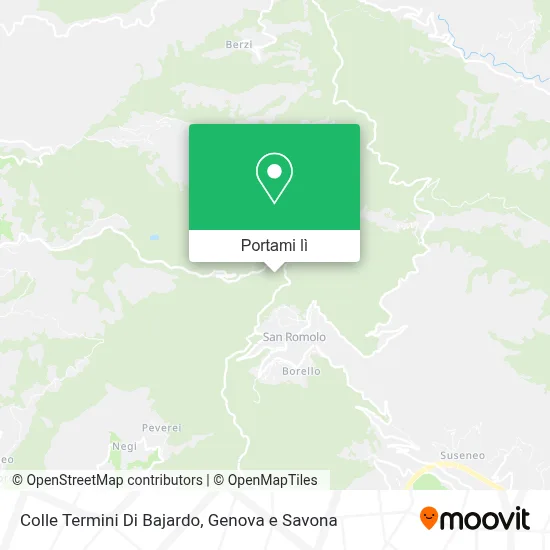 Mappa Colle Termini Di Bajardo