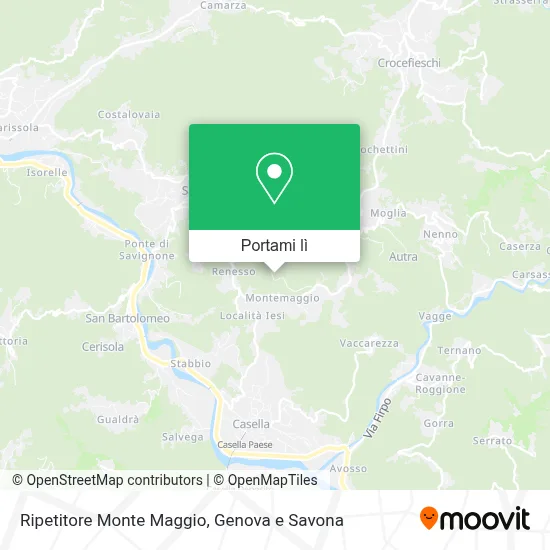 Mappa Ripetitore Monte Maggio