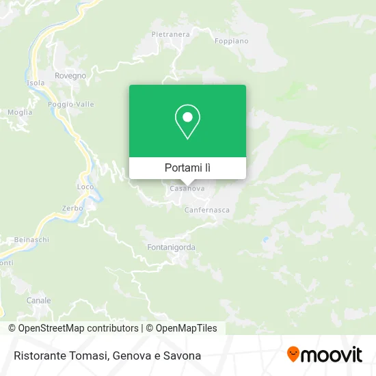 Mappa Ristorante Tomasi