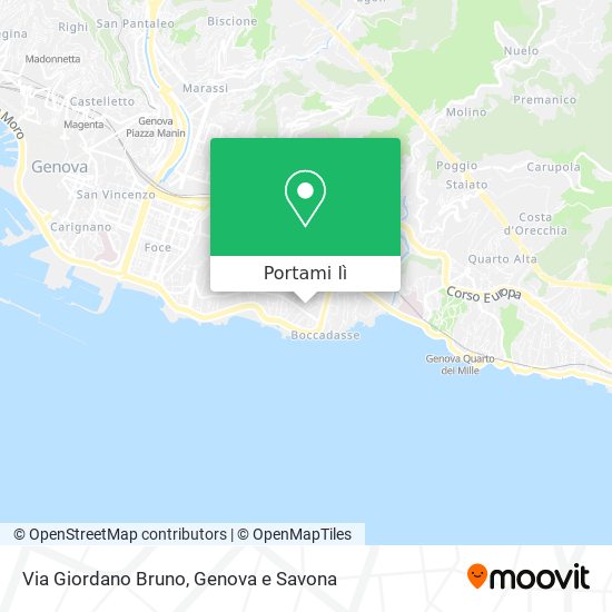Mappa Via Giordano Bruno