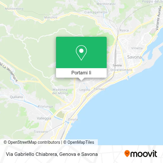 Mappa Via Gabriello Chiabrera