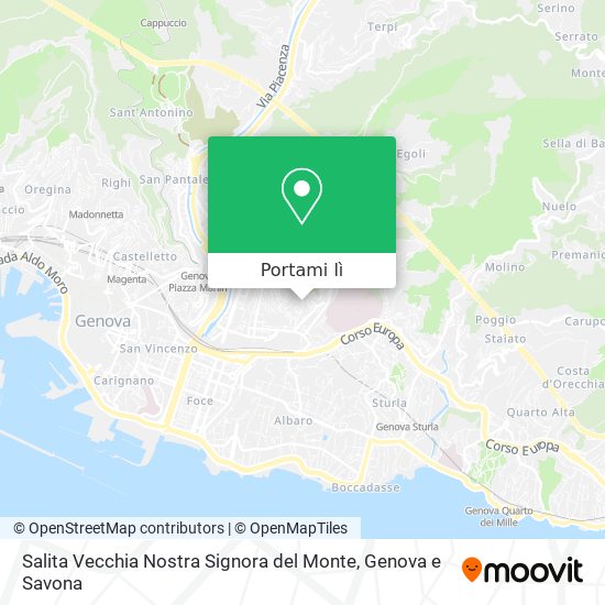 Mappa Salita Vecchia Nostra Signora del Monte