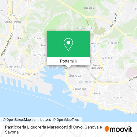 Mappa Pasticceria Liquoreria Marescotti di Cavo