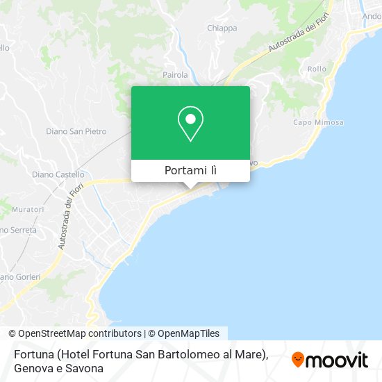 Mappa Fortuna (Hotel Fortuna San Bartolomeo al Mare)